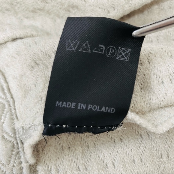 Isabel Marant sz 2 Quilted Mini Skirt Pleated Silver Wool Silk Waist 29" - Picture 13 of 14